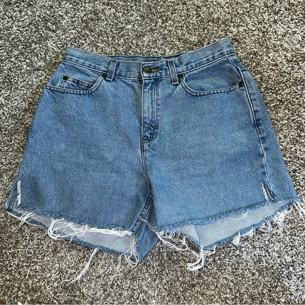 Vintage Liz Claiborne Blue Jean Shorts with Distressed Hem